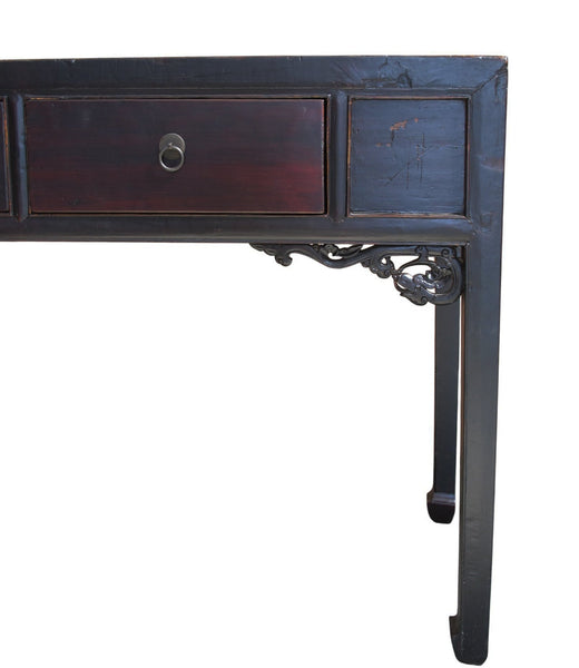 104" Long 5 Drawer Antique Console Table - Dyag East