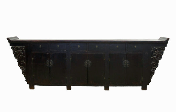 117" Inch Long Antique Chinese Dragon Sideboard - Dyag East