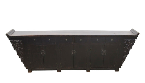 117" Inch Long Antique Chinese Dragon Sideboard - Dyag East