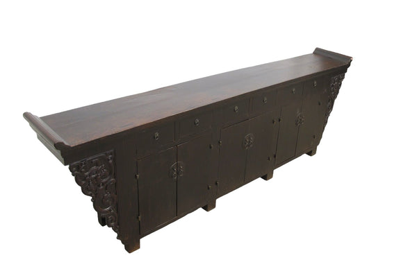 117" Inch Long Antique Chinese Dragon Sideboard - Dyag East