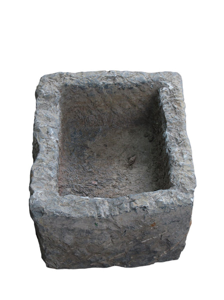 16" Inch Long Hand Chiseled Stone Trough 24 - 1 - Dyag East