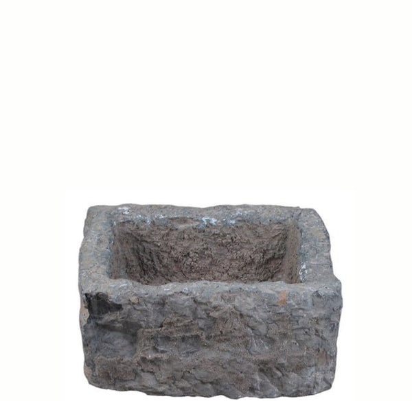 16" Inch Long Hand Chiseled Stone Trough 24 - 1 - Dyag East