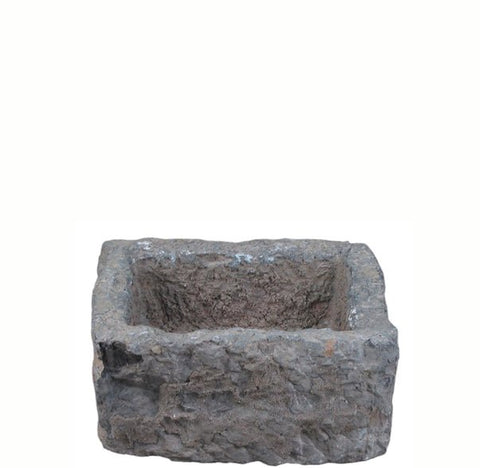 16" Inch Long Hand Chiseled Stone Trough 24 - 1 - Dyag East