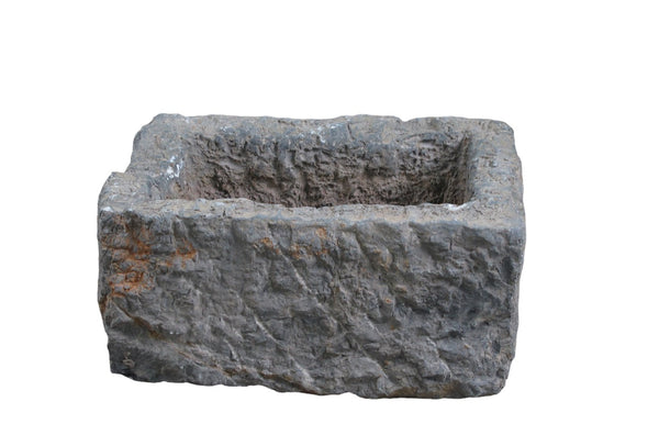 16" Inch Long Hand Chiseled Stone Trough 24 - 1 - Dyag East