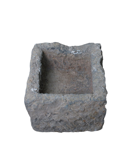 16" Inch Long Hand Chiseled Stone Trough 24 - 1 - Dyag East