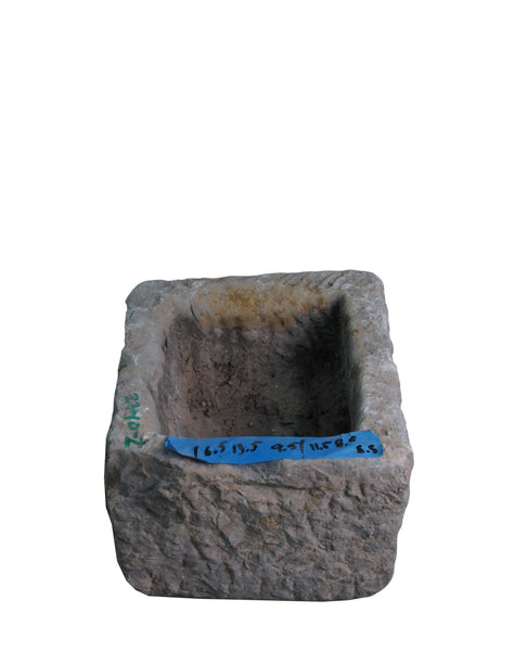 17" Inch Long Hand Chiseled Stone Trough 10 - 2 - Dyag East