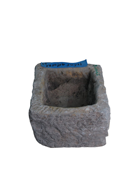 17" Inch Long Hand Chiseled Stone Trough 10 - 2 - Dyag East