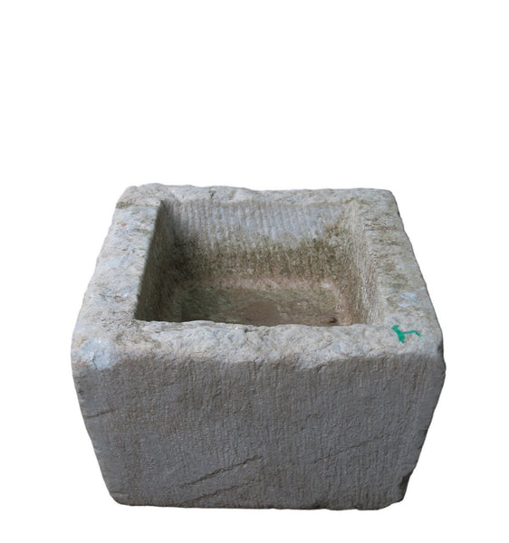 18" Inch Long Hand Chiseled Stone Trough 24 - 4 - Dyag East