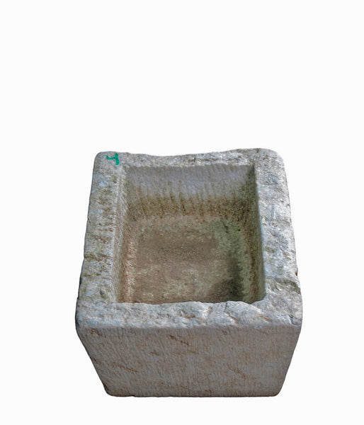 18" Inch Long Hand Chiseled Stone Trough 24 - 4 - Dyag East