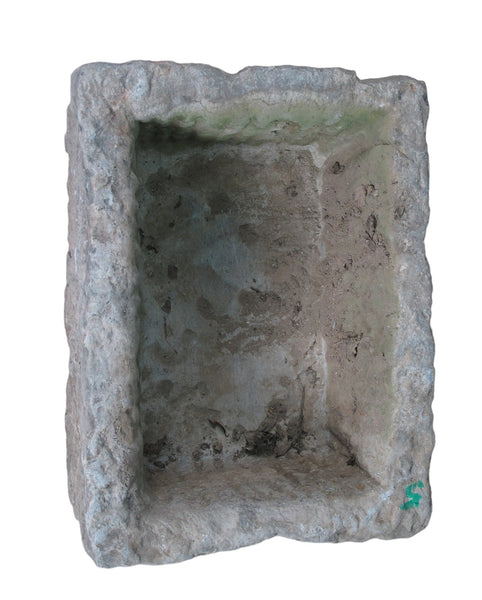 18" Inch Long Hand Chiseled Stone Trough 24 - 5 - Dyag East