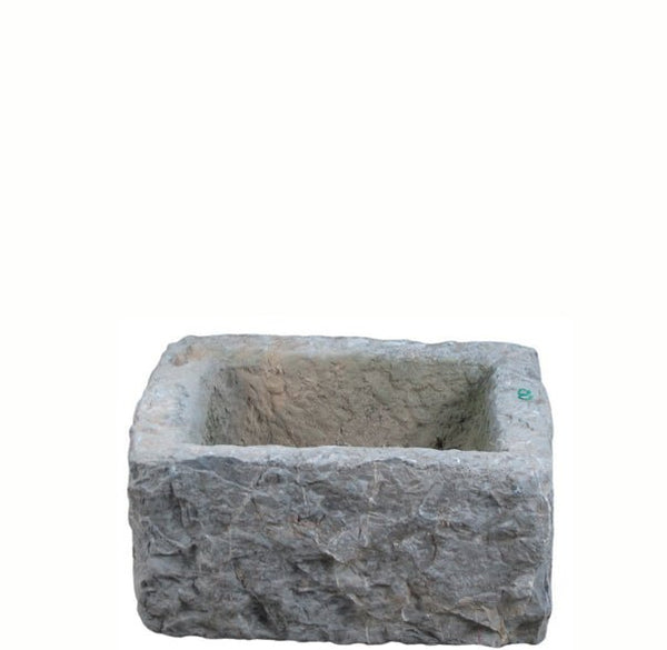 18" Inch Long Hand Chiseled Stone Trough 24 - 8 - Dyag East