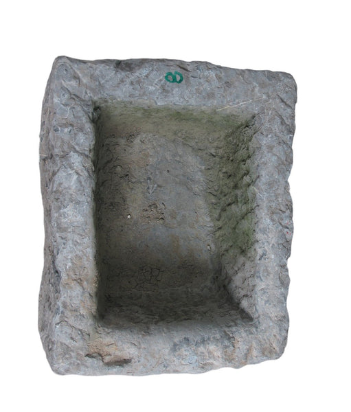 18" Inch Long Hand Chiseled Stone Trough 24 - 8 - Dyag East