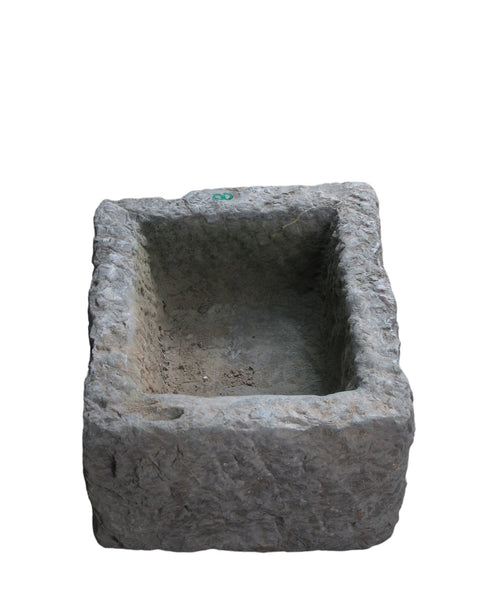 18" Inch Long Hand Chiseled Stone Trough 24 - 8 - Dyag East