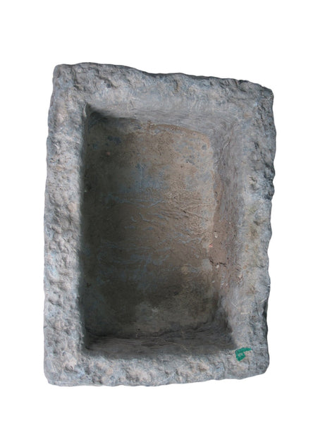 18" Inch Long Hand Chiseled Stone Trough 24 - 9 - Dyag East