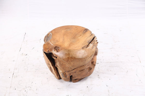 18” Round Organic Teak Root Side Table - Dyag East