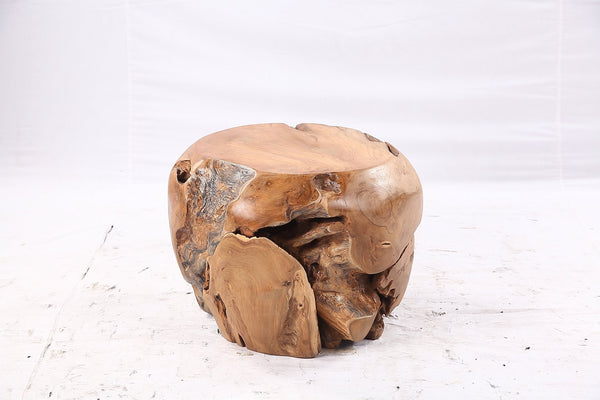 18” Round Organic Teak Root Side Table - Dyag East