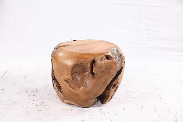 18” Round Organic Teak Root Side Table - Dyag East