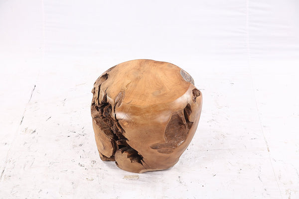 18” Round Organic Teak Root Side Table - Dyag East