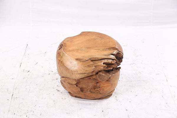 18” Round Organic Teak Root Side Table - Set of 5 - Dyag East