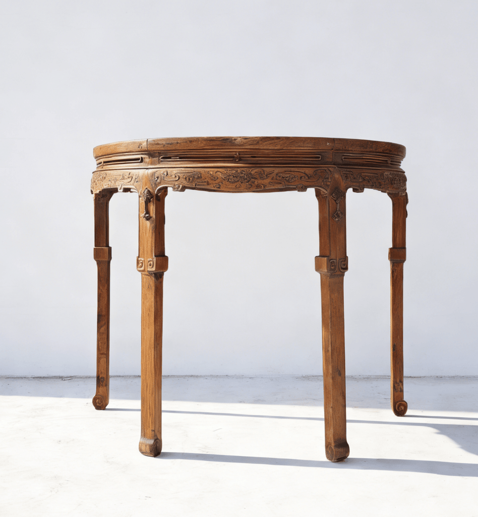 19th Century Carved Half - Moon Table - Dyag East