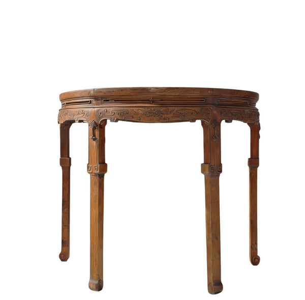 19th Century Carved Half-Moon Table - Dyag East