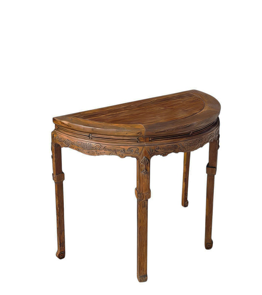 19th Century Carved Half-Moon Table - Dyag East