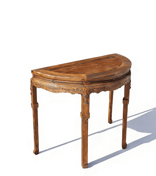 19th Century Carved Half - Moon Table - Dyag East