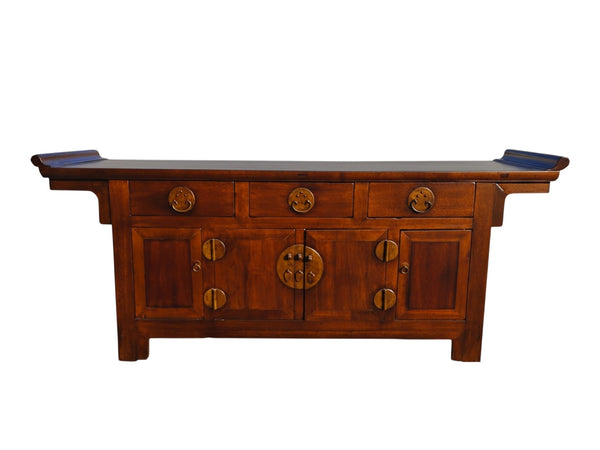 19th Century Chinese Catalpa Everted Flange Sideboard - Dyag East