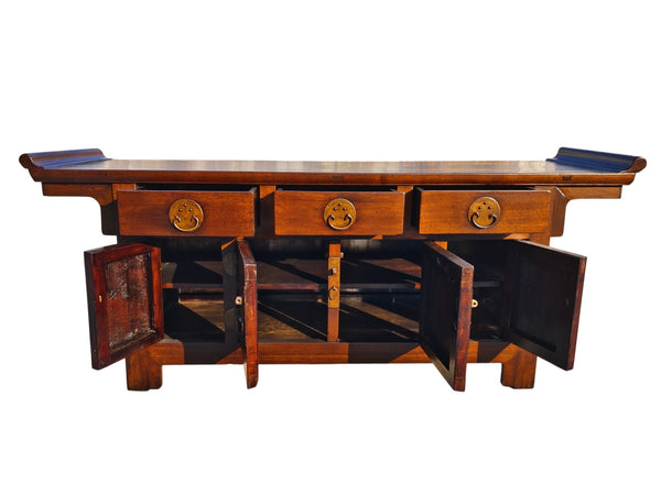 19th Century Chinese Catalpa Everted Flange Sideboard - Dyag East
