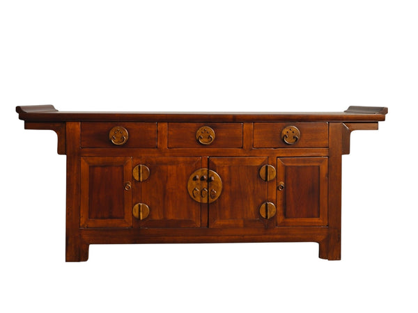 19th Century Chinese Catalpa Everted Flange Sideboard - Dyag East