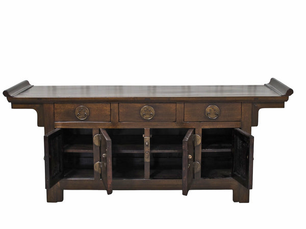 19th Century Chinese Catalpa Everted Flange Sideboard - Dyag East
