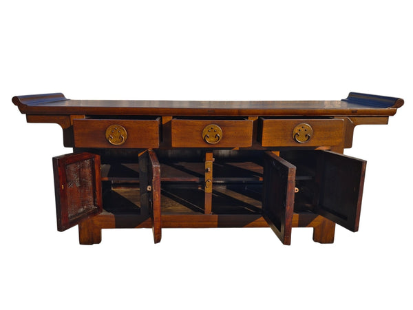 19th Century Chinese Catalpa Everted Flange Sideboard - Dyag East