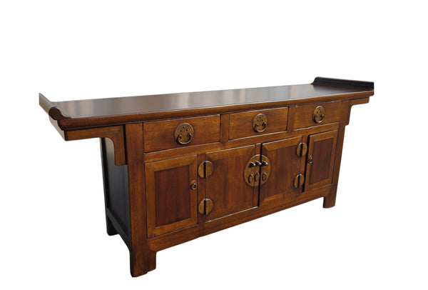 19th Century Chinese Catalpa Everted Flange Sideboard - Dyag East