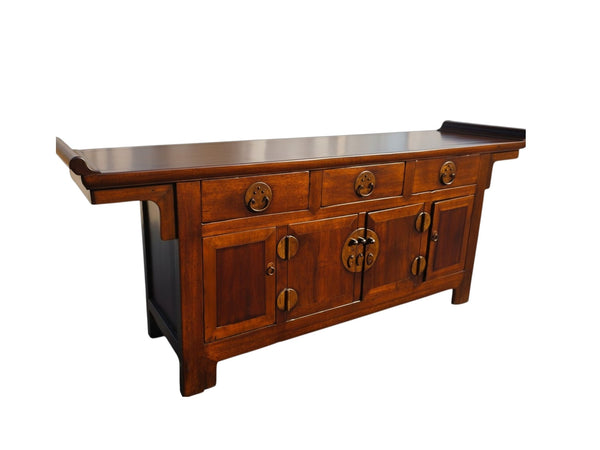 19th Century Chinese Catalpa Everted Flange Sideboard - Dyag East