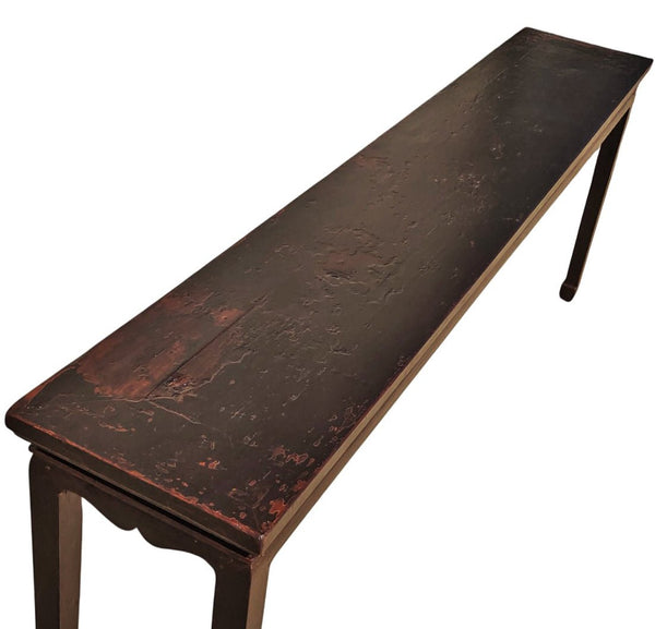 19th Century Chinese Elm 90" Long Console Table - Dyag East