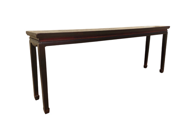 19th Century Chinese Elm 90" Long Console Table - Dyag East