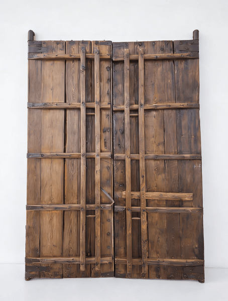 19th Century Chinese Wood Doors with Iron Detail - Dyag East