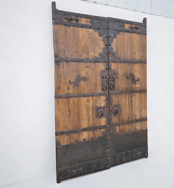 19th Century Chinese Wood Doors with Iron Detail - Dyag East