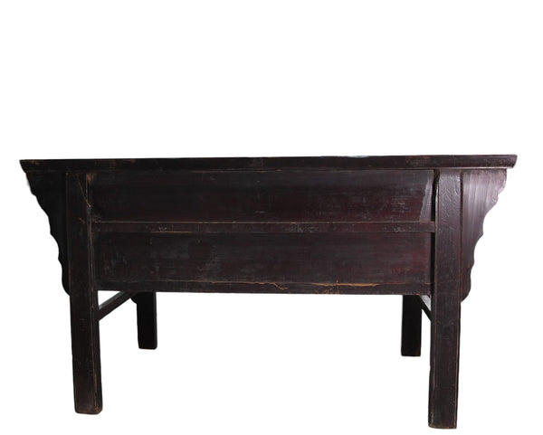 19th Century Hand Carved Drawers Antique Chinese Center Table - Dyag East