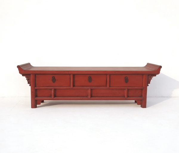 19th Century Red Altar - Style Console Table - Dyag East