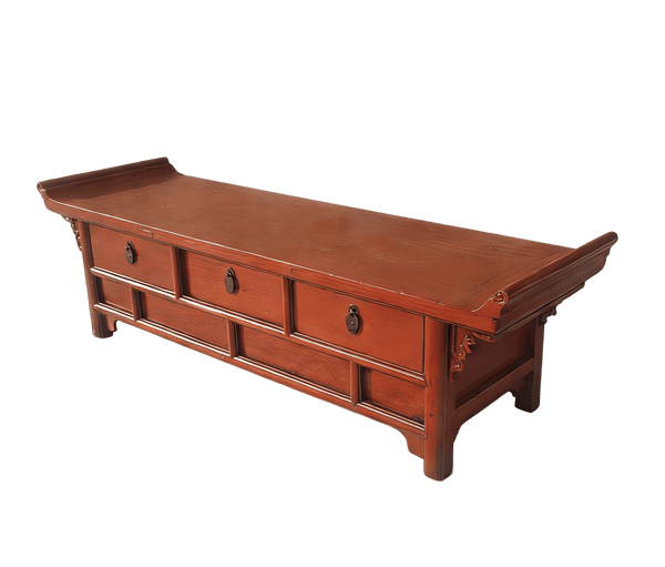 19th Century Red Altar - Style Console Table - Dyag East