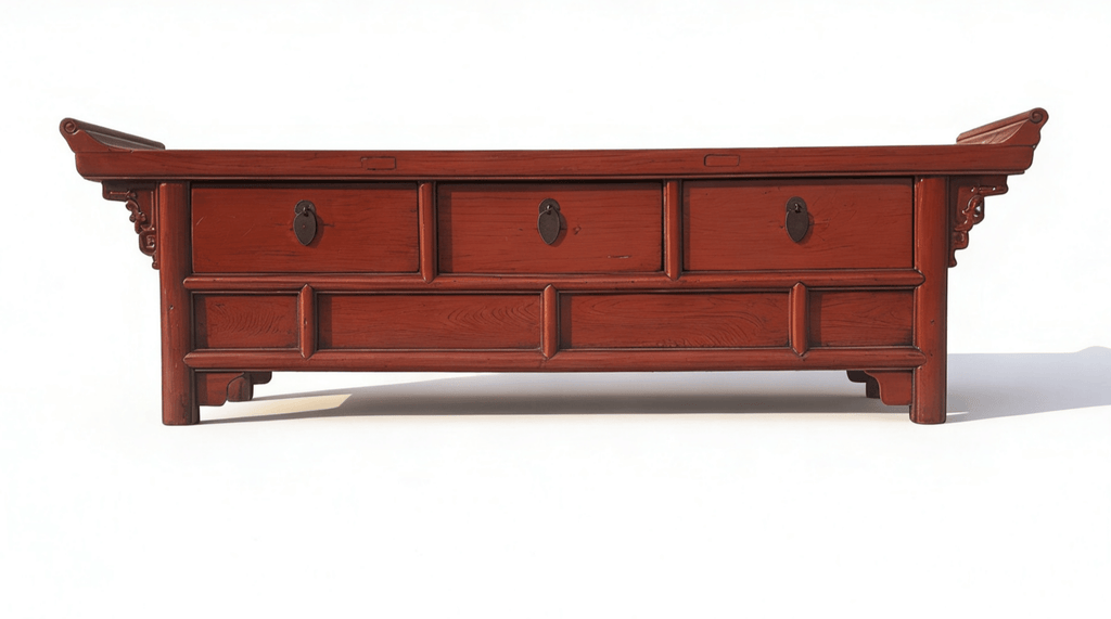 19th Century Red Altar - Style Console Table - Dyag East