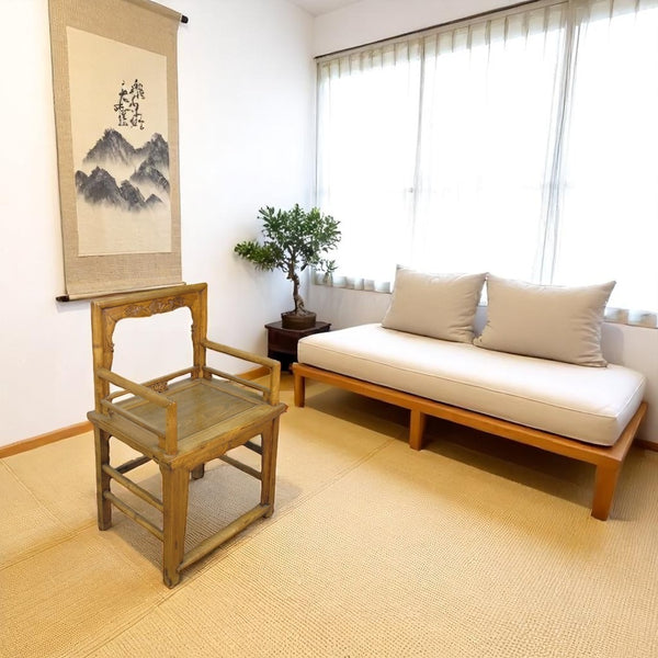 Pair Antique Chinese Low Back Bat Armchair