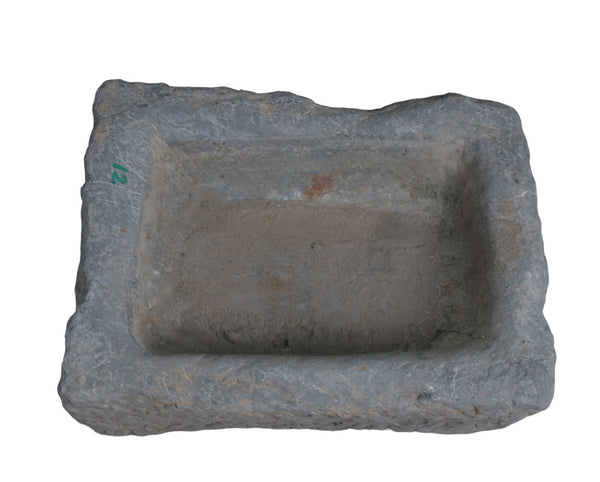 20" Inch Long Hand Chiseled Stone Trough 24 - 12 - Dyag East