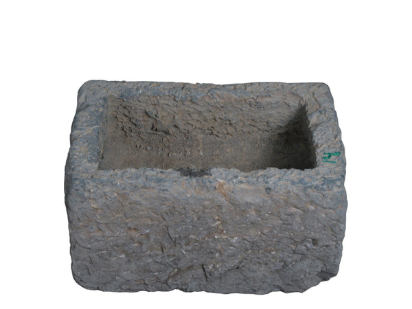 20" Inch Long Hand Chiseled Stone Trough 24 - 14 - Dyag East