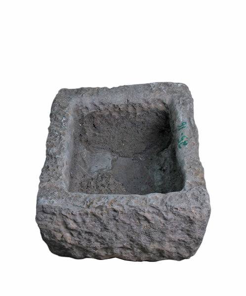 20" Inch Long Hand Chiseled Stone Trough 24 - 16 - Dyag East