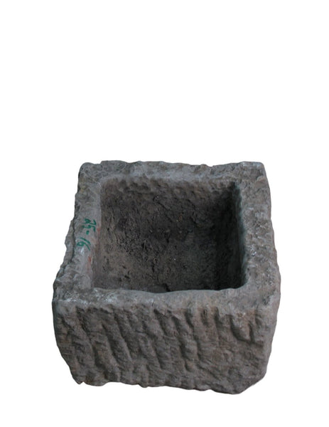 20" Inch Long Hand Chiseled Stone Trough 24 - 16 - Dyag East