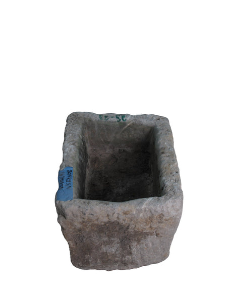 20" Inch Long Hand Chiseled Stone Trough 24 - 23 - Dyag East