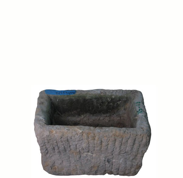 20" Inch Long Hand Chiseled Stone Trough 24 - 23 - Dyag East