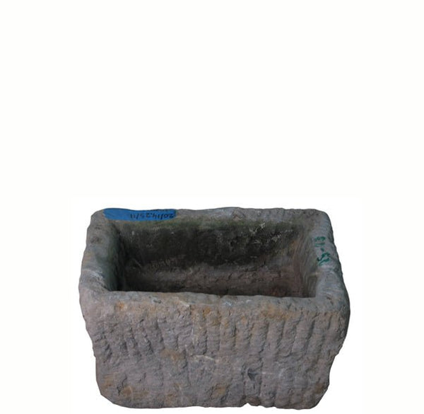 20" Inch Long Hand Chiseled Stone Trough 24 - 23 - Dyag East